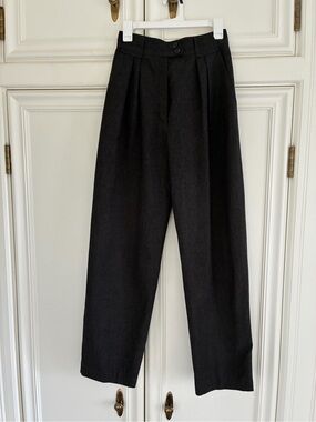 Jil Sander - High-Waist Pleated Wide-Leg Trousers - grey wool